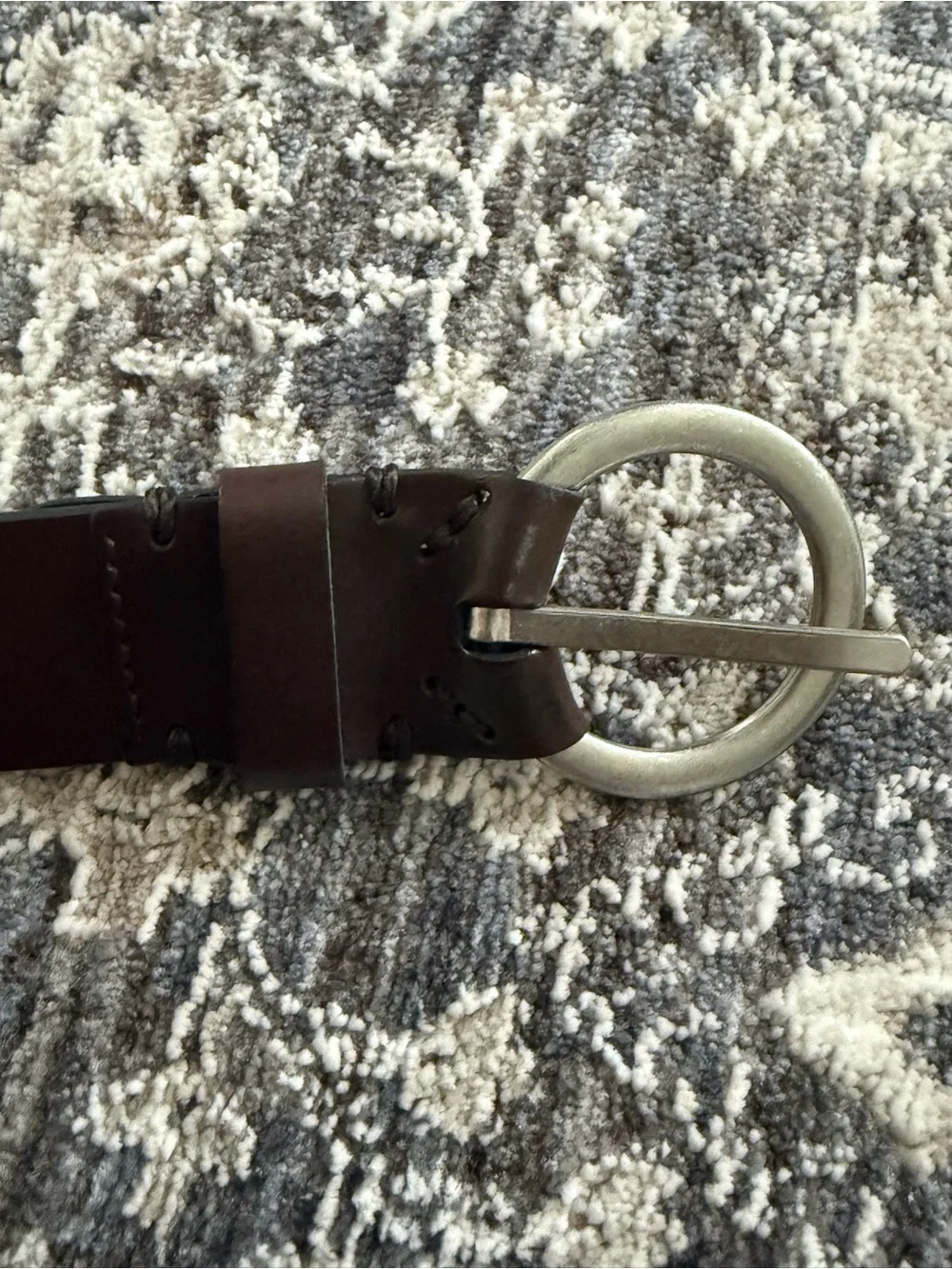 Women’s Ralph Lauren Round Buckle Genuine Leather Belt Large New